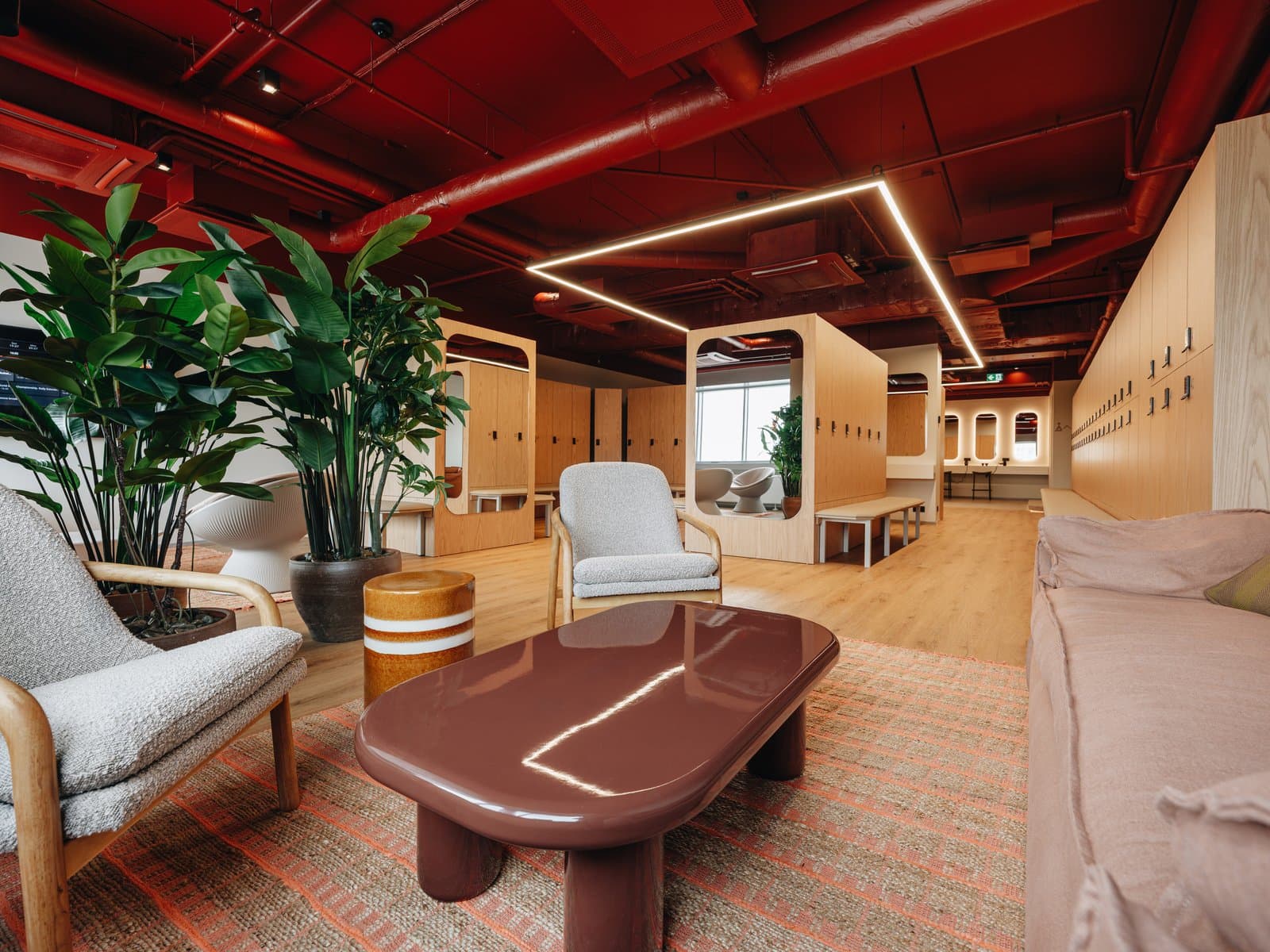 Boudoir-style locker rooms designed specifically for women