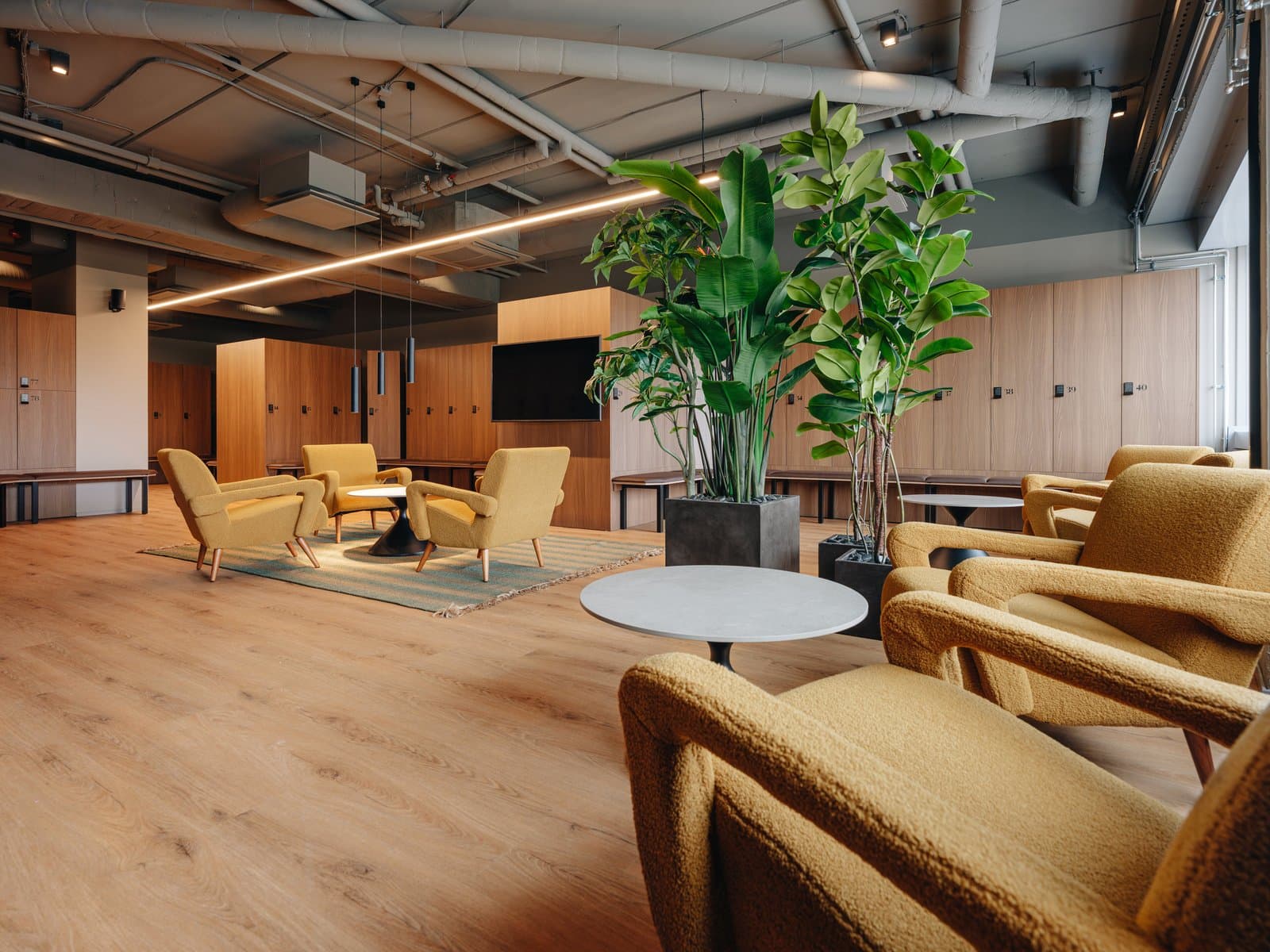Mancave-style locker rooms designed for men